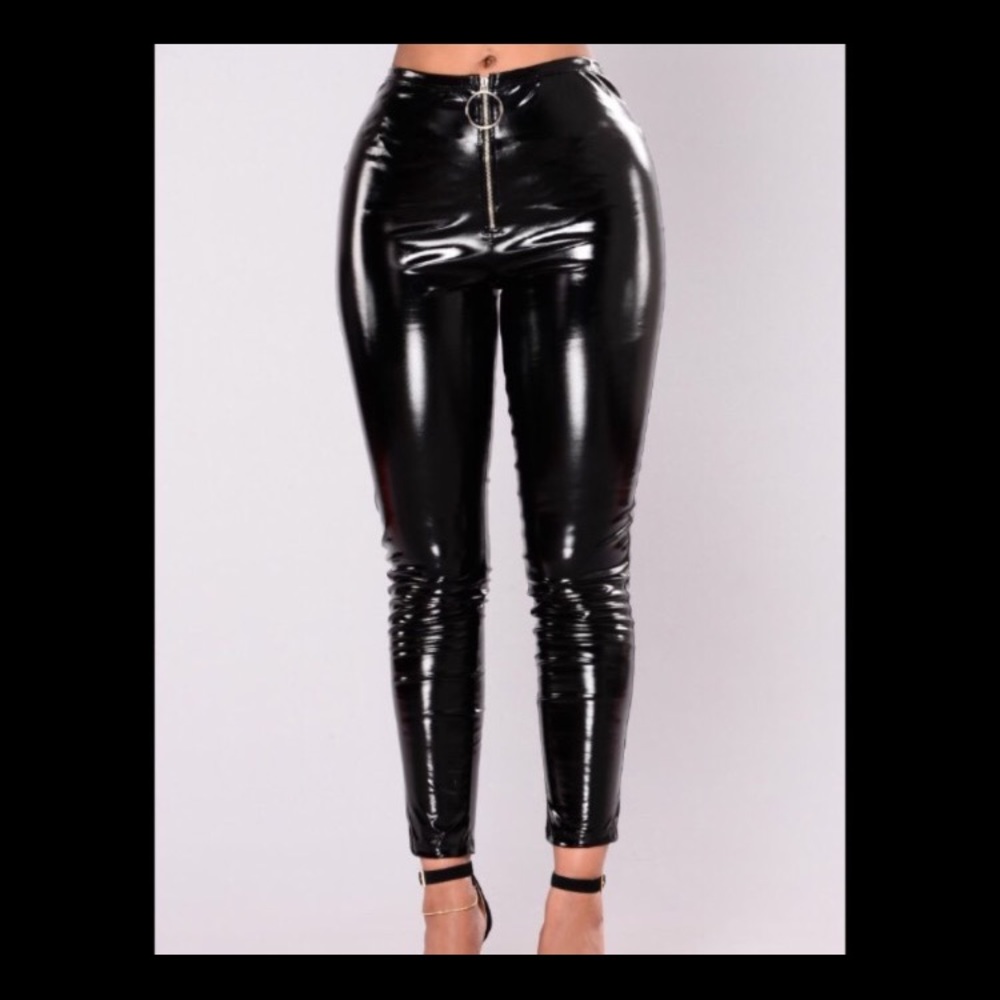Vinyl o ring zip pants